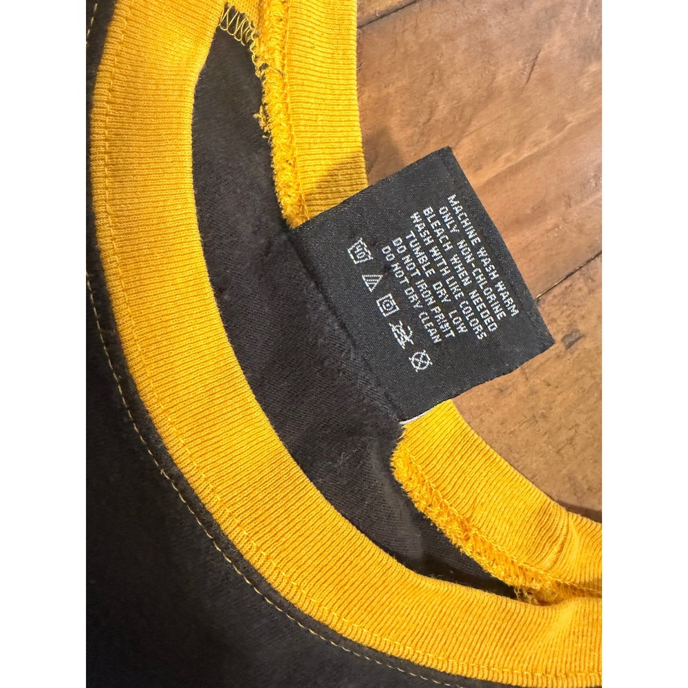 Vintage Polo Jeans Co Ralph Lauren Raglan Shirt Men XL Navy Yellow Crest Graphic - Picture 7 of 8